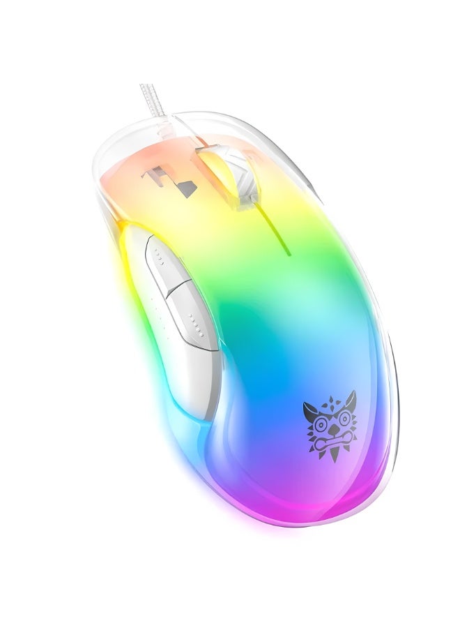 onikuma CW925 RGB Wired eSports Gaming Mouse with Adjustable DPI up to 12800, Lightweight Ergonomic Design, Smart Precision Sensor, Customizable RGB Backlit, Durable Performance for PC Gaming - Image 1